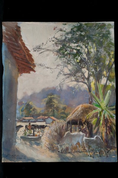 Village de Kawardha avec des vaches, 2013 - Tim Scott Bolton